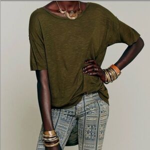 Free People Women's Batik Ankle Tribal Aztec Print Stretch Skinny Jeans Sz 30